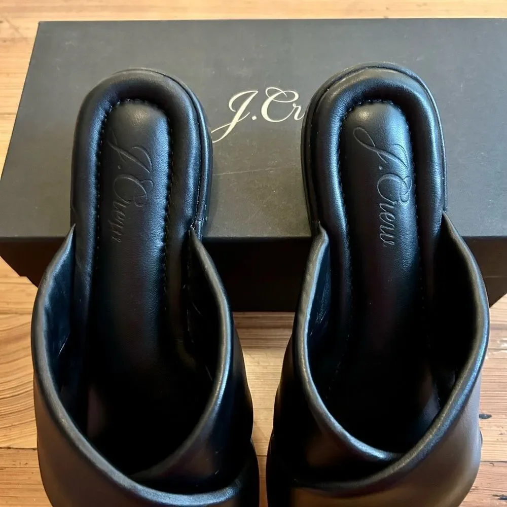 J. Crew Menorca padded cross-strap sandals in leather. Size 8. NWT, NIB.